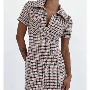 Rumored Notting Hill Newbury Plaid Tweed Dress